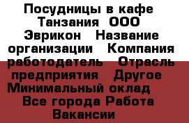 Посудницы в кафе "Танзания" ООО "Эврикон › Название организации ­ Компания-работодатель › Отрасль предприятия ­ Другое › Минимальный оклад ­ 1 - Все города Работа » Вакансии   